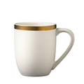 Northern Souvenirs & Gifts White Stoneware Mug with Gold Rim
