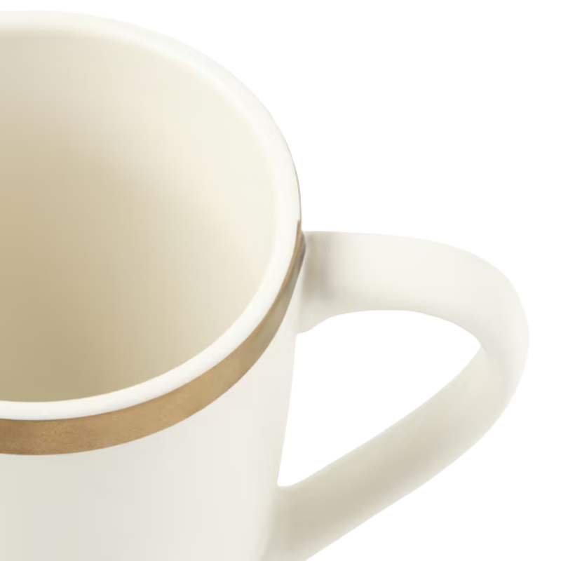 Northern Souvenirs & Gifts White Stoneware Mug with Gold Rim